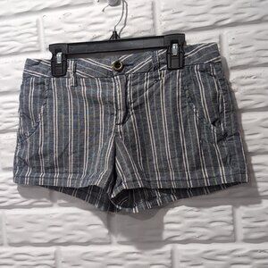 VINTAGE Juniors MUDD Jeans BLUE WHITE STRIPED SHORTIE SHORTS SIZE 5 Lightweight